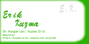 erik kuzma business card